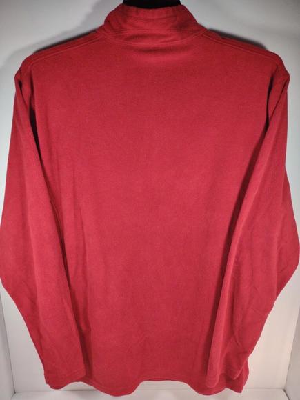Columbia Fleece Jacket Mens Size XL Long Sleeve 1/4 Zip Lightweight Red EUC - Picture 5 of 5